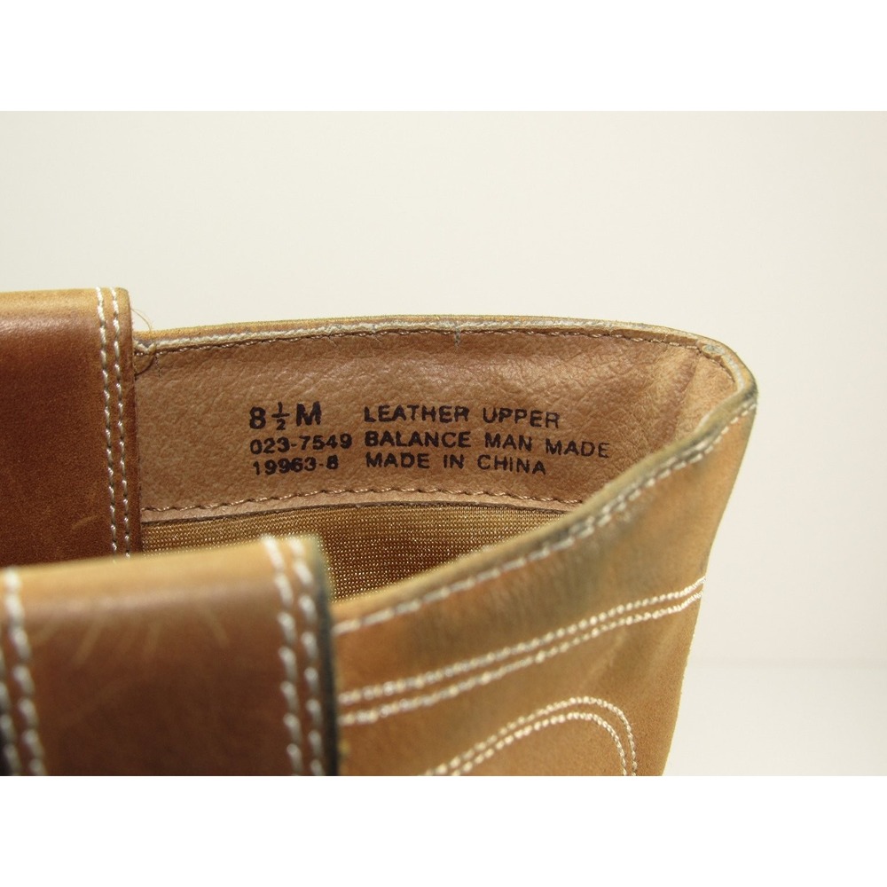 St John's Bay Boots Womens Size 8.5M Tan Western Floral Embroidered Leather - Picture 9 of 9